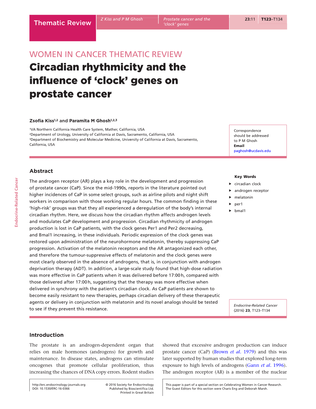 Circadian Rhythmicity and the Influence of 'Clock