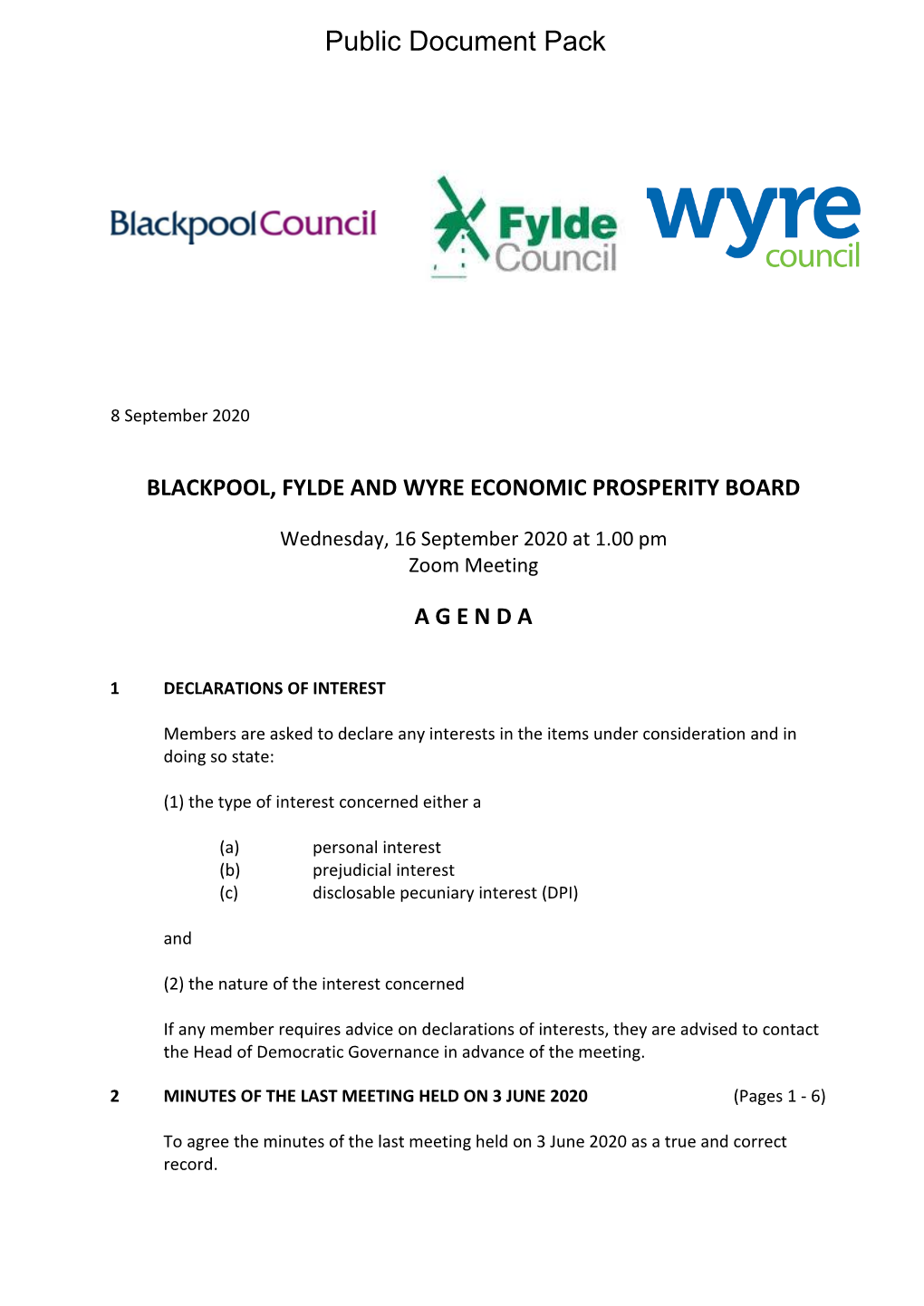 (Public Pack)Agenda Document for Blackpool, Fylde and Wyre