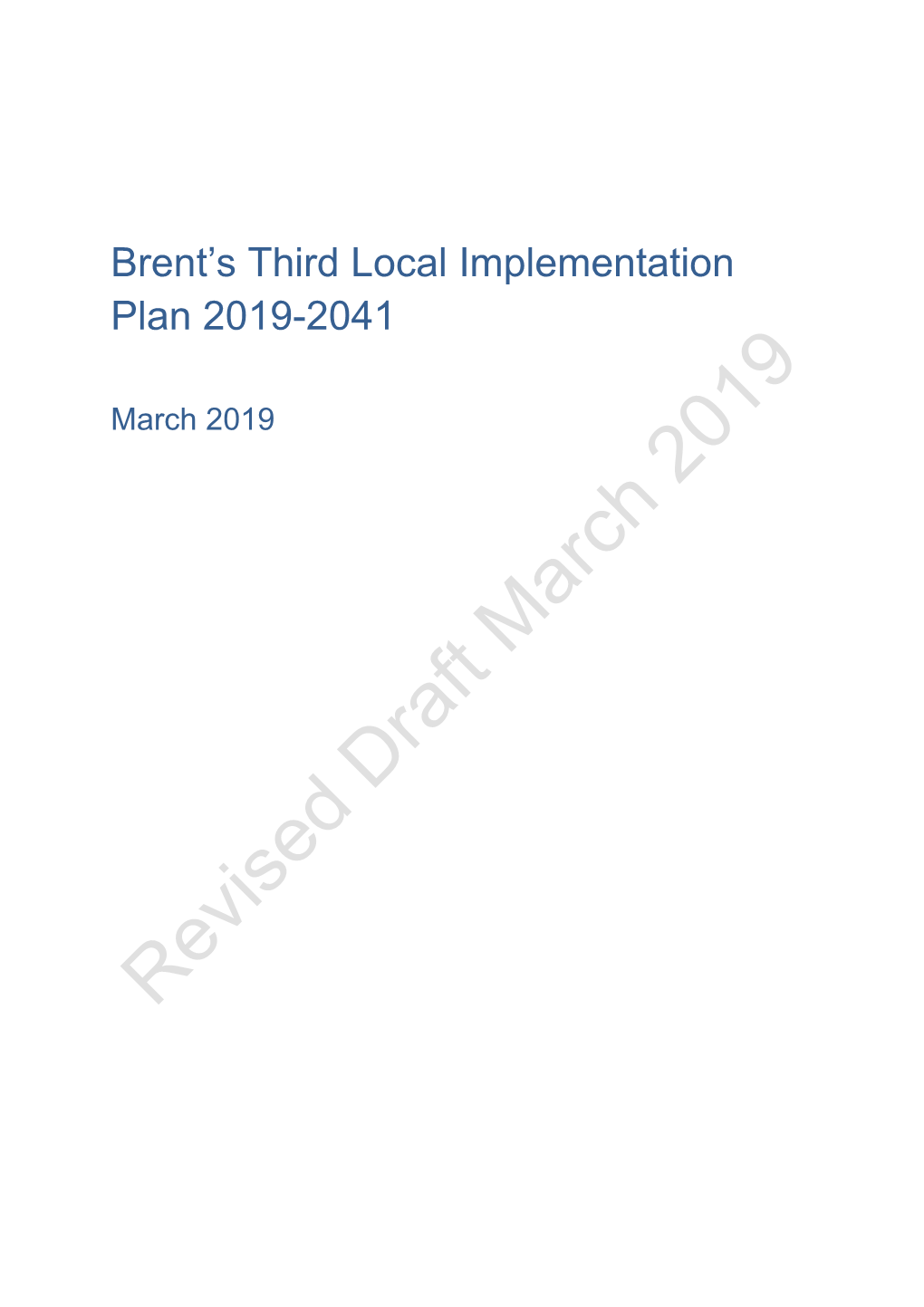 Draft Local Implementation Plan 3