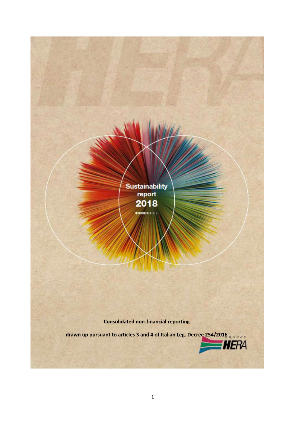 1 Consolidated Non-Financial Reporting Drawn up Pursuant to Articles 3