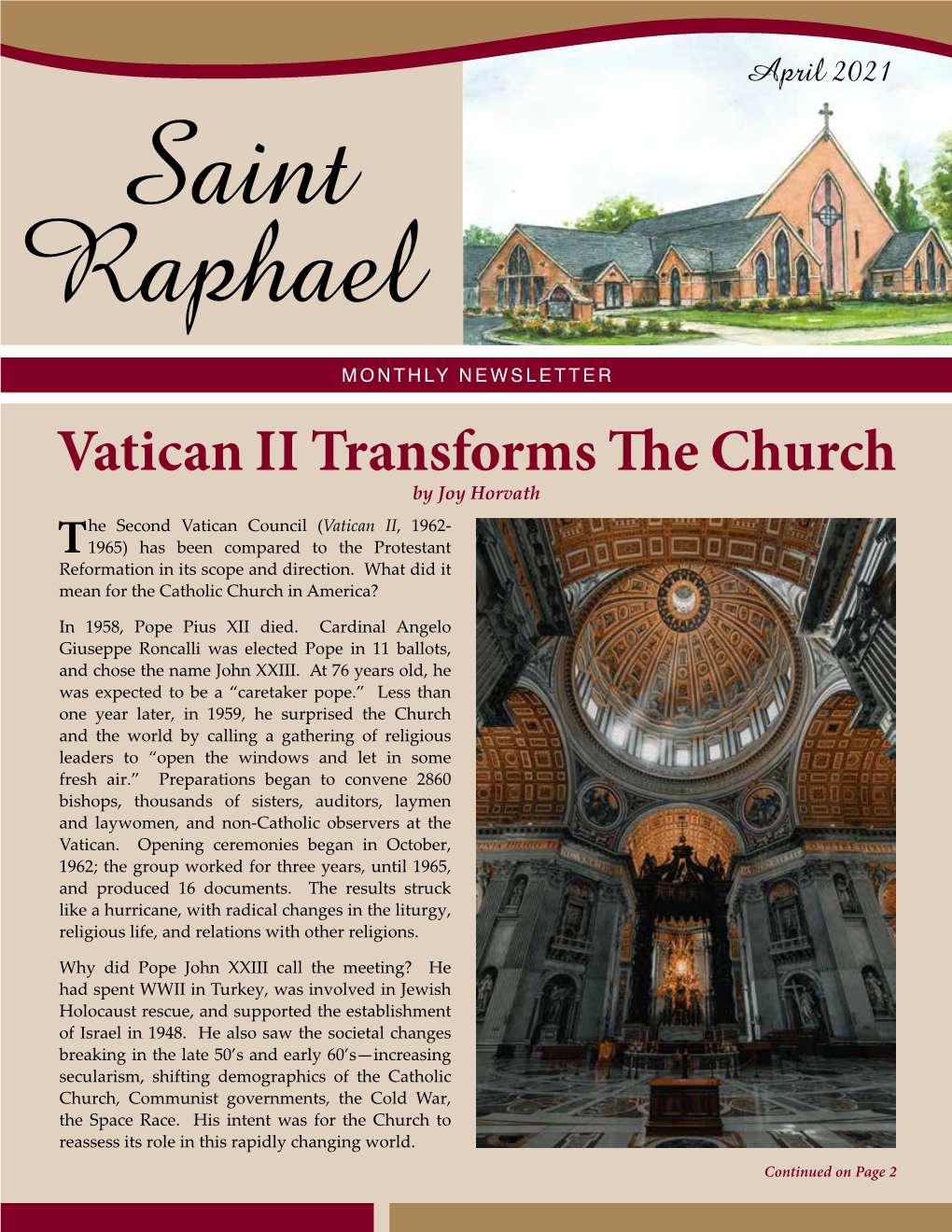 Vatican II Transforms the Church
