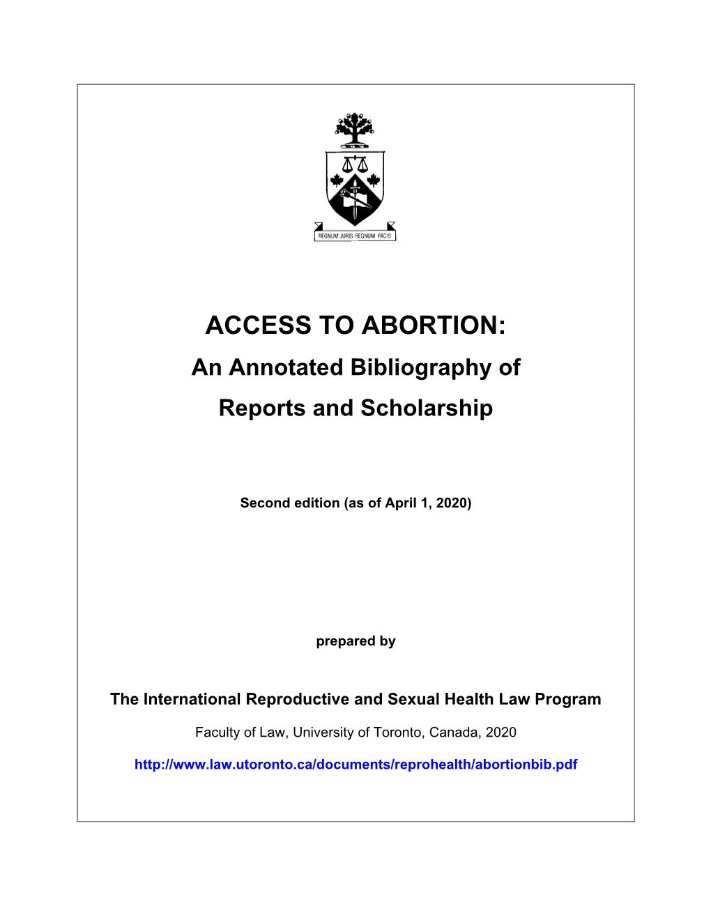 Access to Abortion Reports