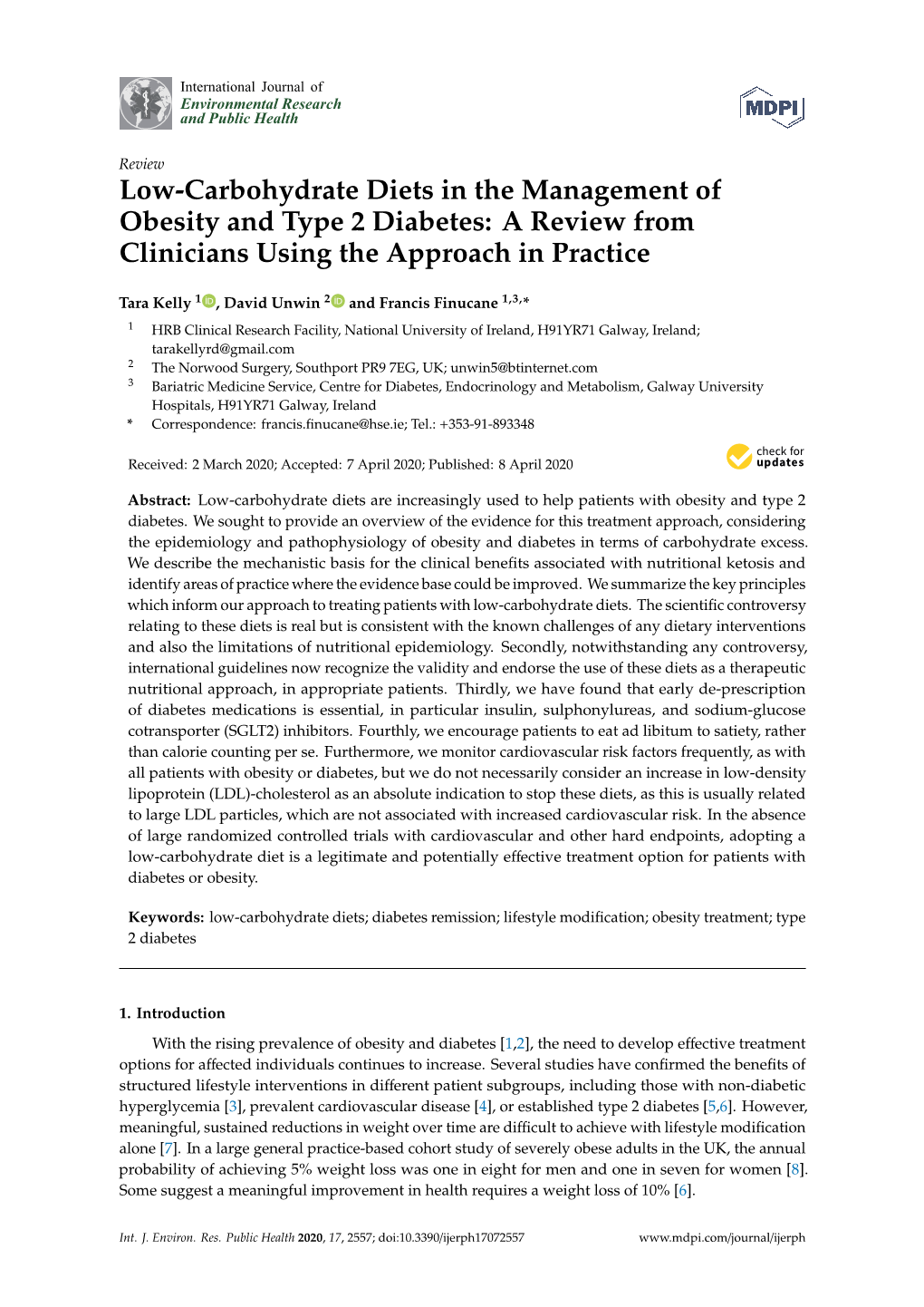 Low-Carbohydrate Diets in the Management of Obesity and Type 2 Diabetes: a Review from Clinicians Using the Approach in Practice