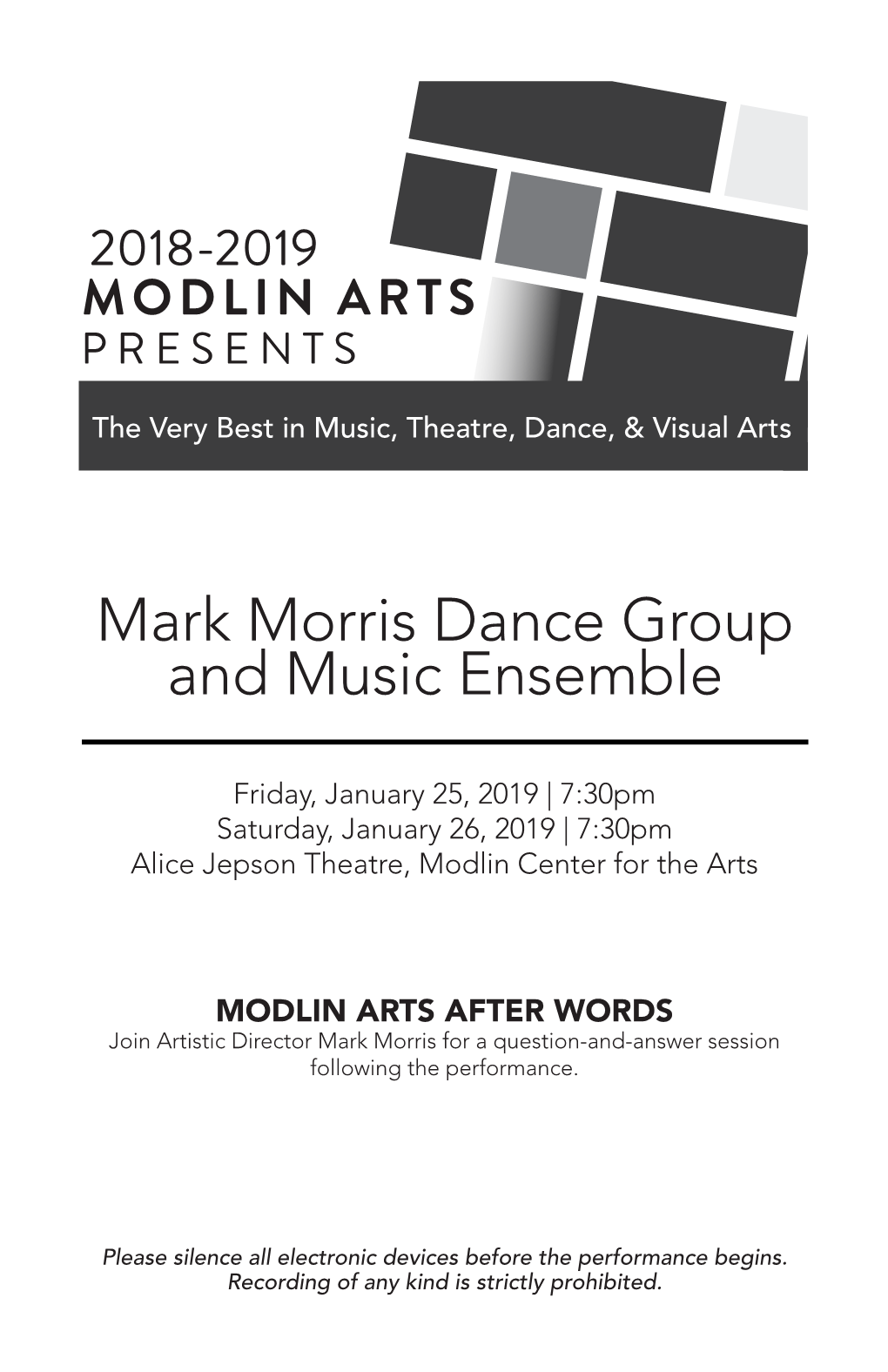 Mark Morris Dance Group and Music Ensemble