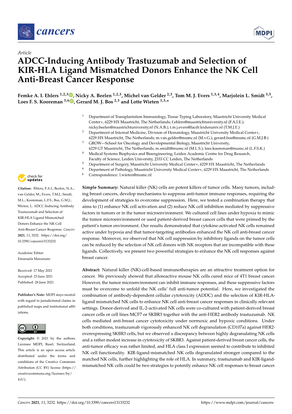 ADCC-Inducing Antibody Trastuzumab and Selection of KIR-HLA Ligand Mismatched Donors Enhance the NK Cell Anti-Breast Cancer Response