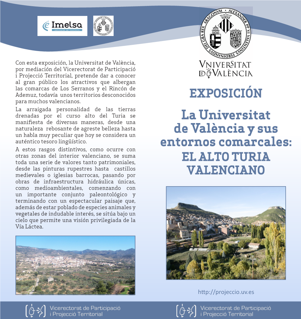 La Universitat De València Y Sus Entornos Comarcales