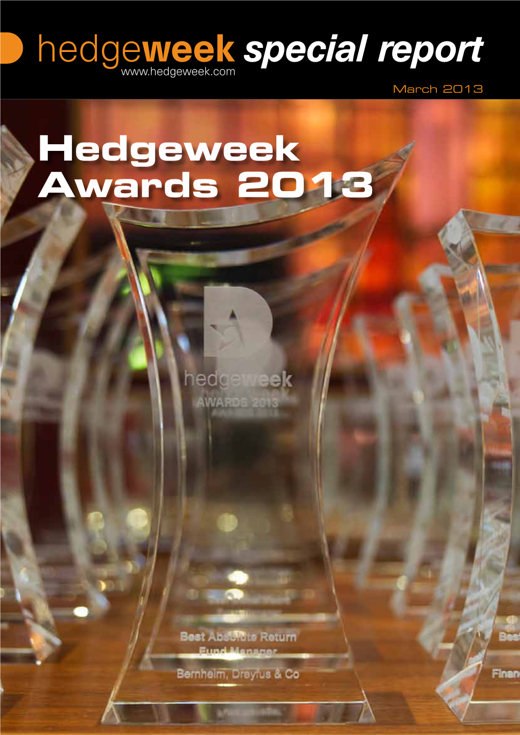 Hedgeweek Awards 2013 LEADING the WAY UNRIVALLED in CHOICE, QUALITY and EXPERIENCE