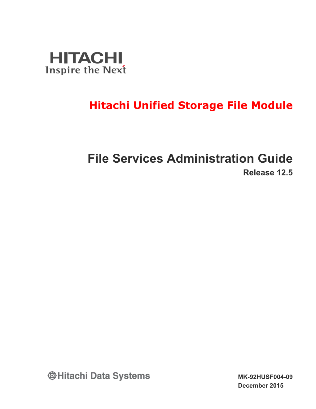 Hitachi Unified Storage File Module File Services Administration Guide