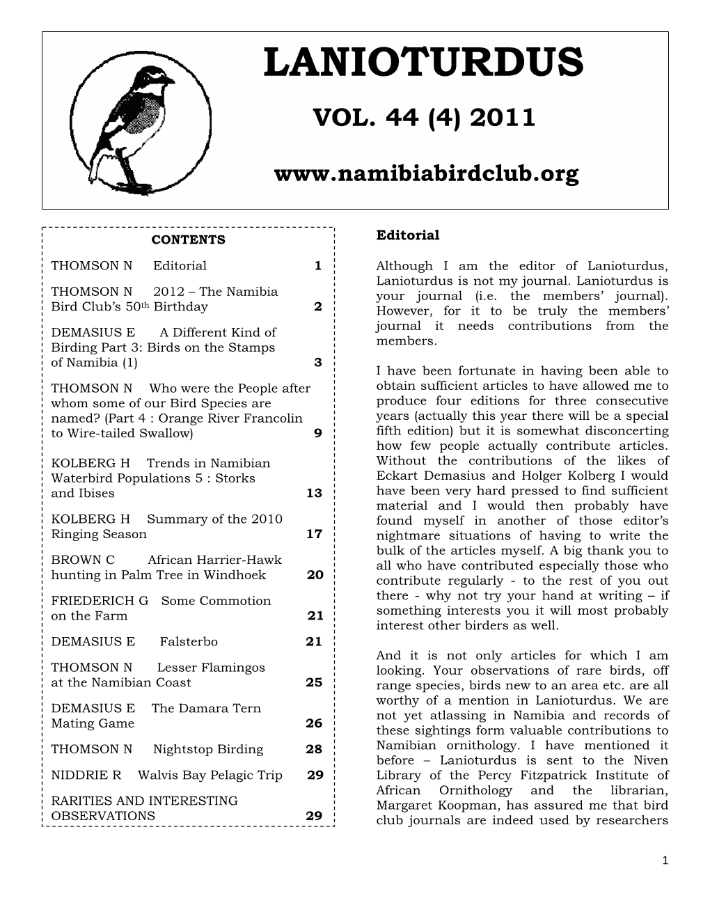 Trends in Namibian Waterbird Populations 5 Storks and Ibises.Pdf