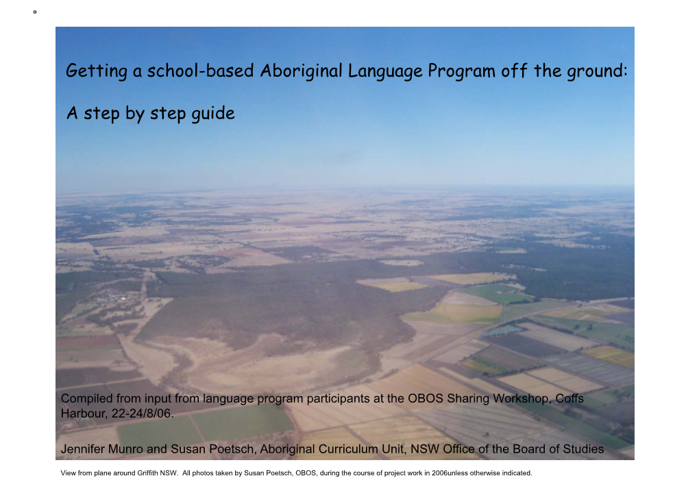 Getting a School-Based Aboriginal Language Program Off the Ground