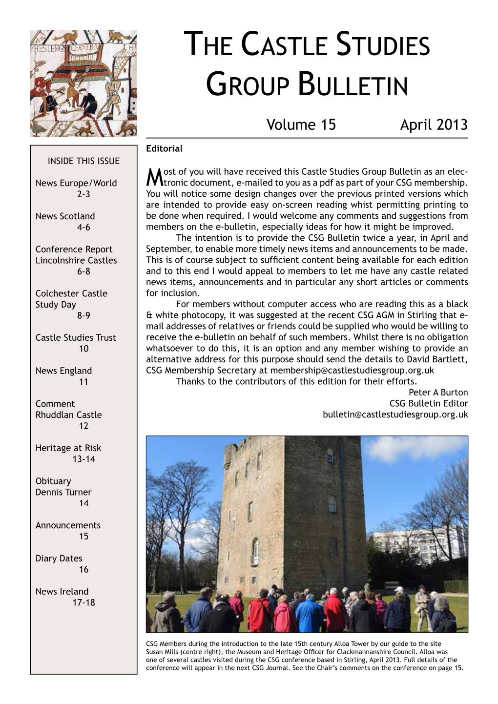 The Castle Studies Group Bulletin