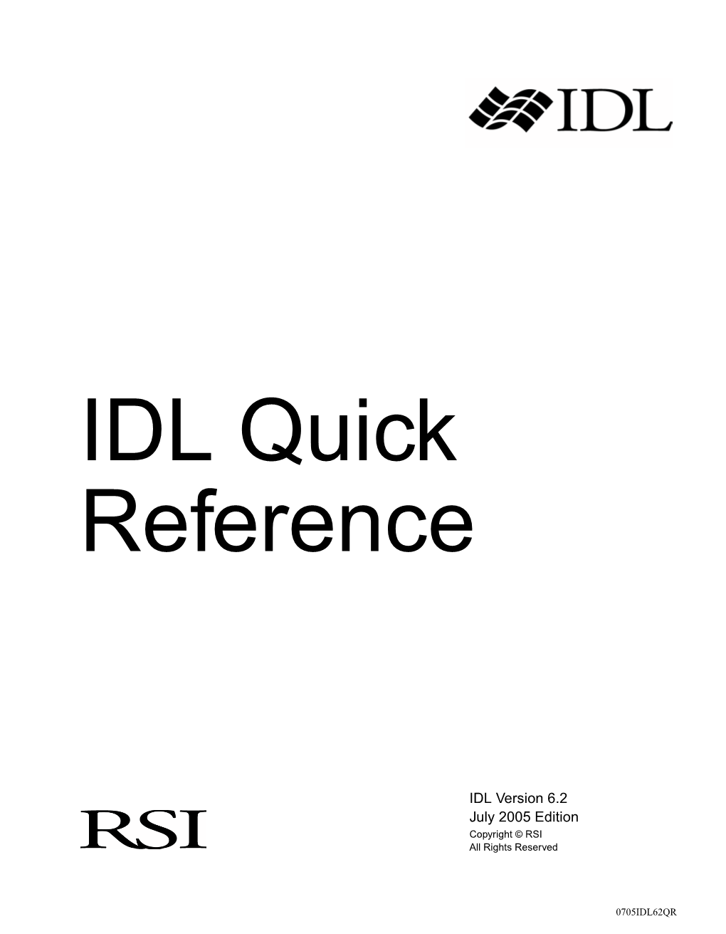 IDL Quick Reference