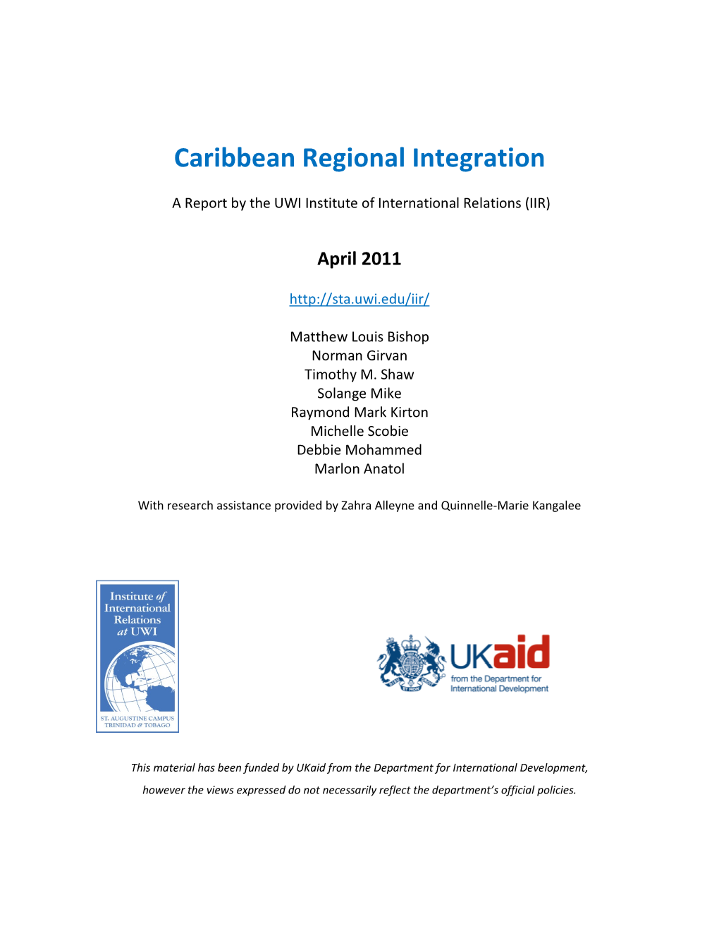 Caribbean Regional Integration