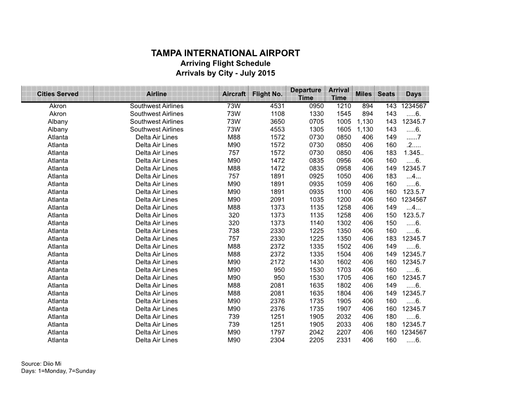 Flight-Schedule-Template