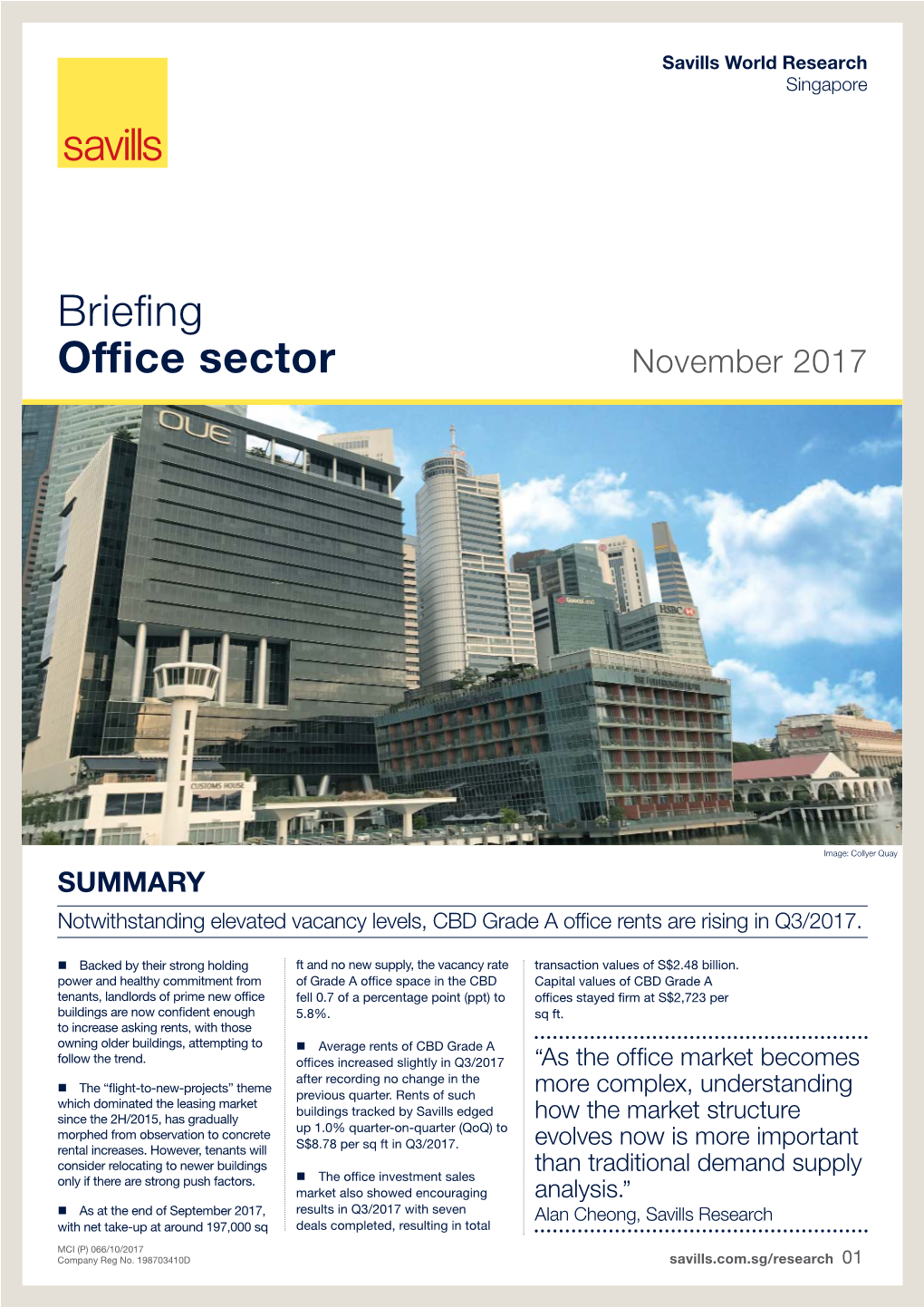 Singapore Office Briefing Q3 2017