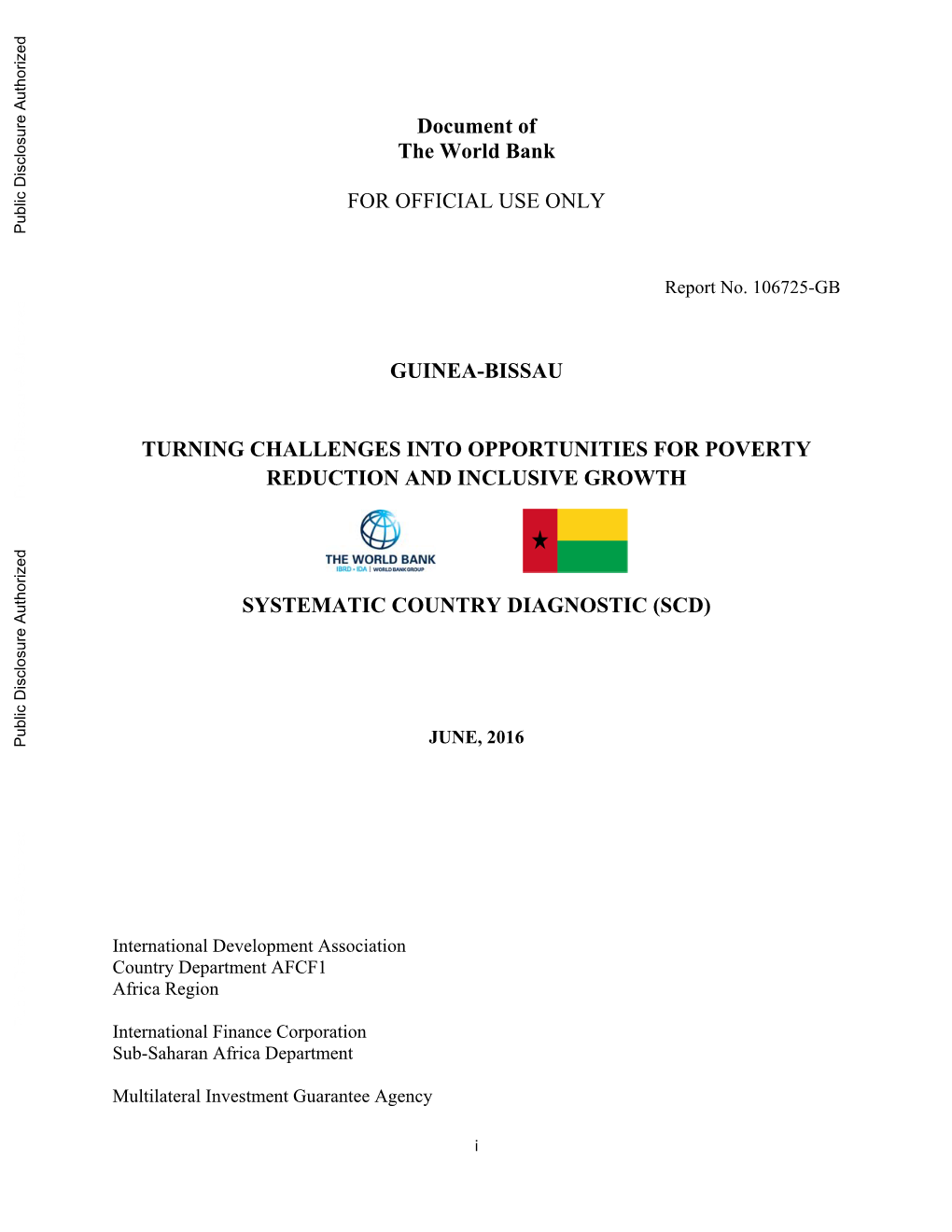 Systematic Country Diagnostic (Scd)