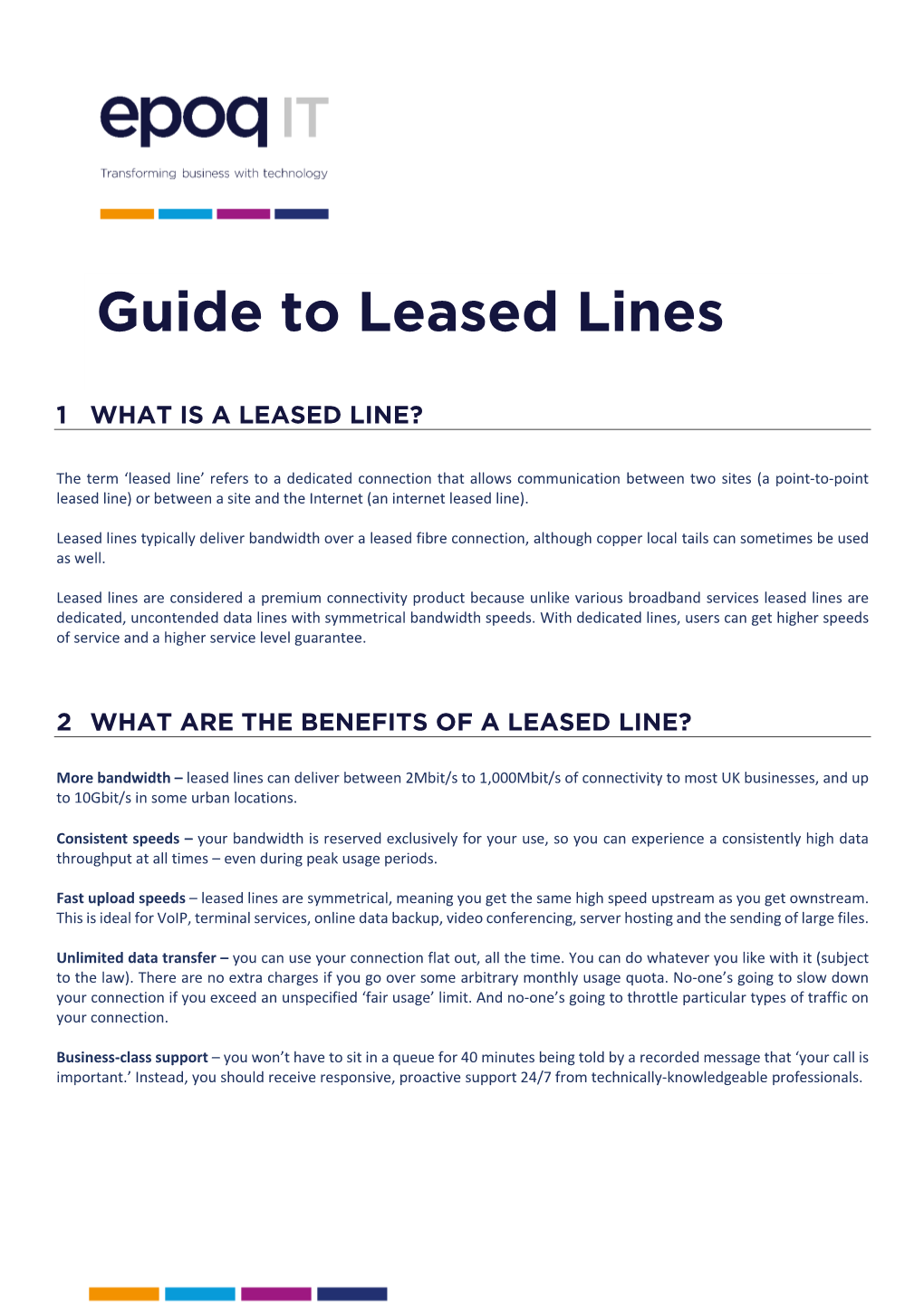 Guide to Leased Lines