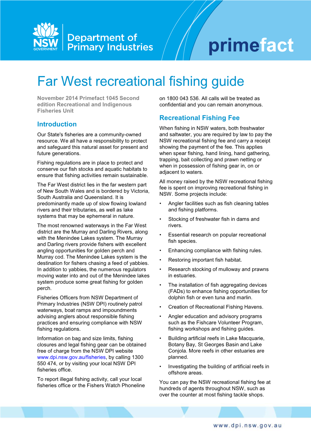 Far West Recreational Fishing Guide