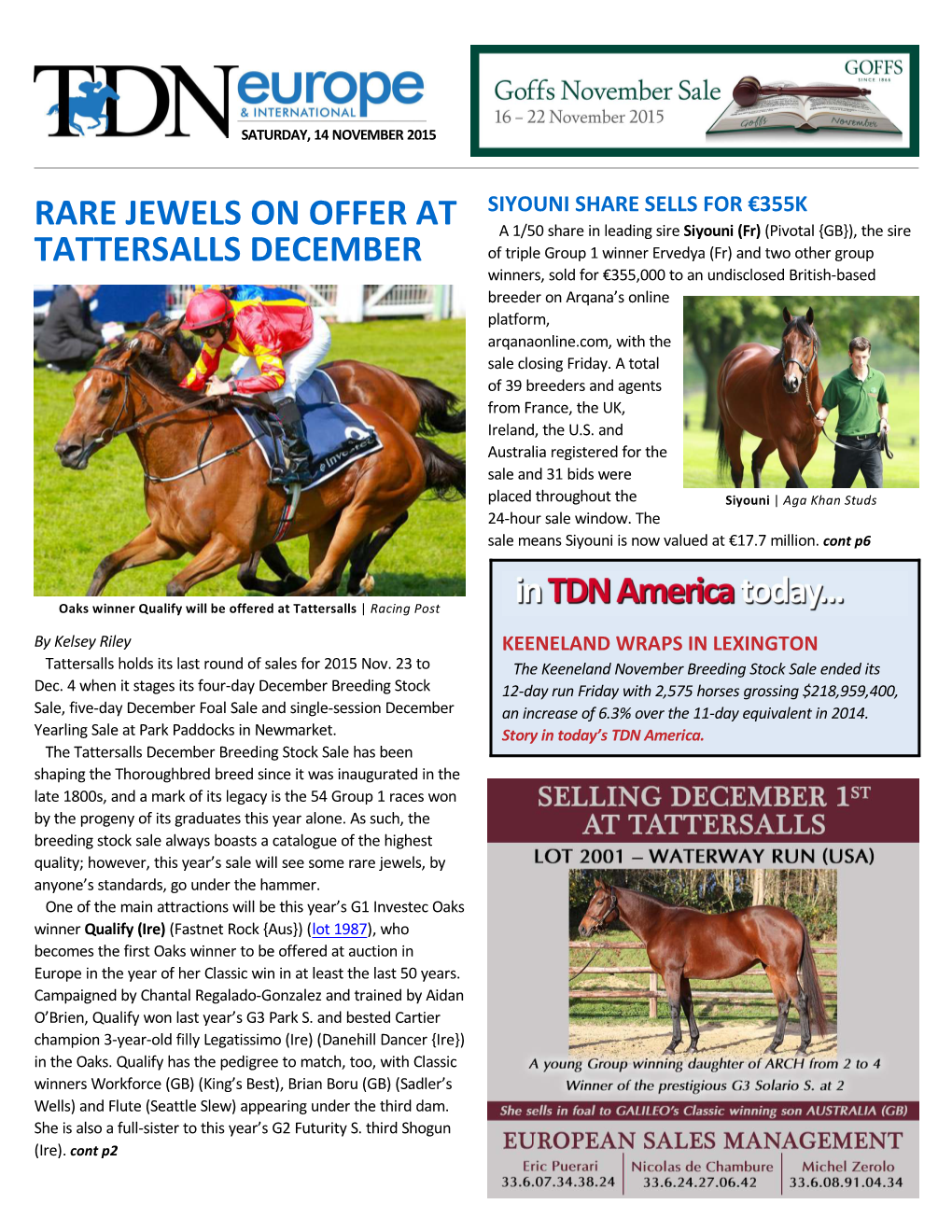Rare Jewels on Offer at Tattersalls December Cont