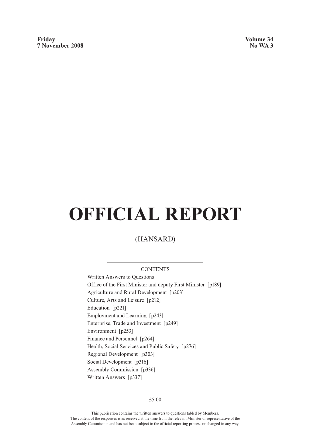 Official Report