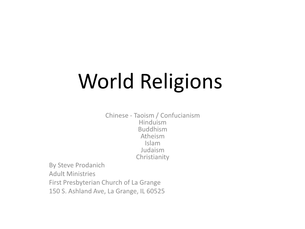 Five World Religions