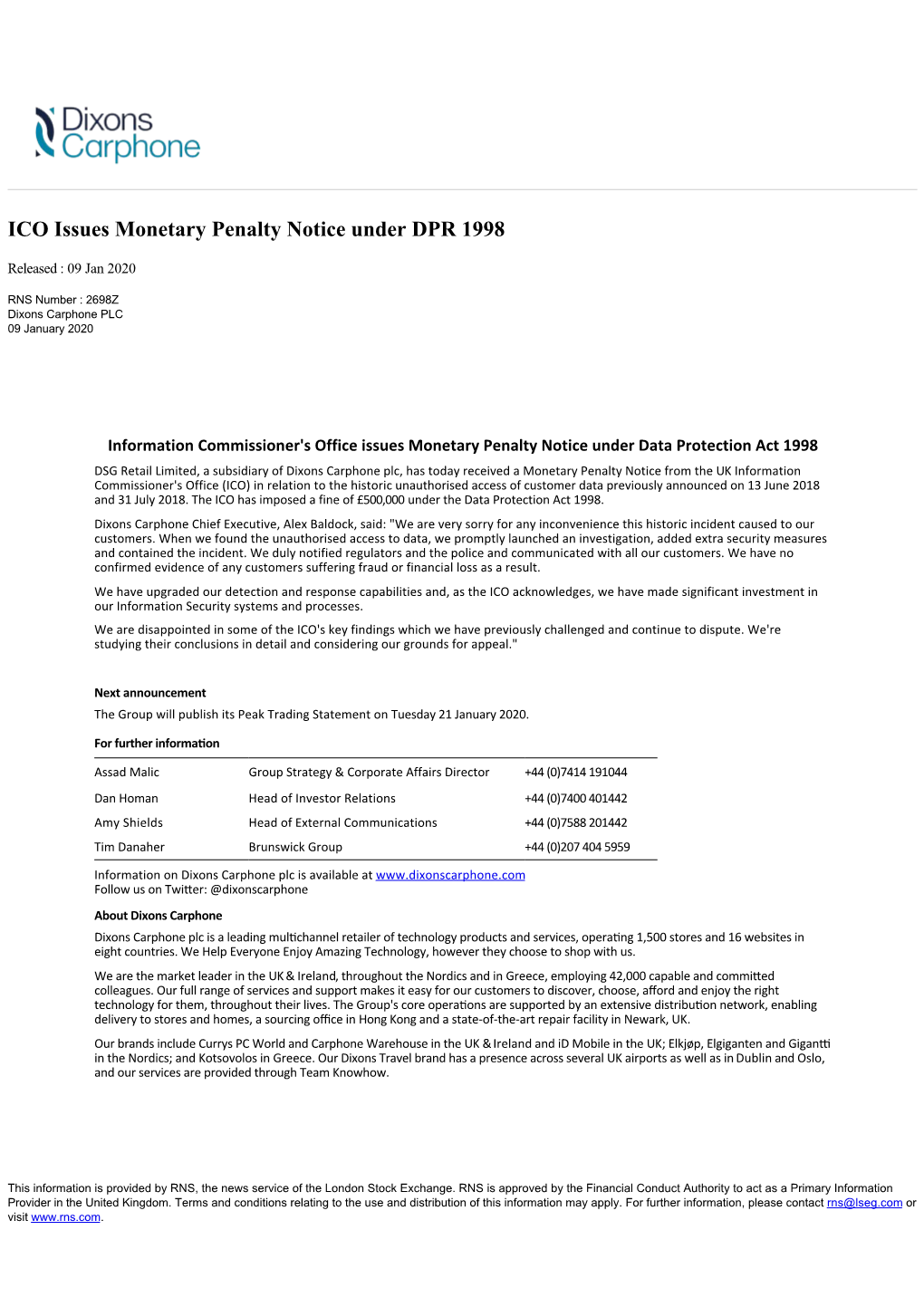 ICO Issues Monetary Penalty Notice Under DPR 1998