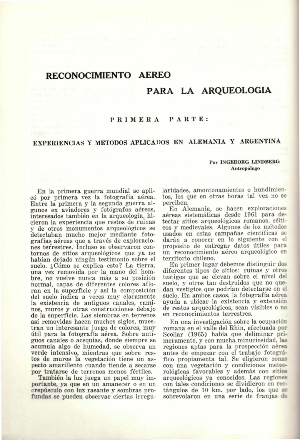 Reconocimiento Aereo Para La Arqueologia