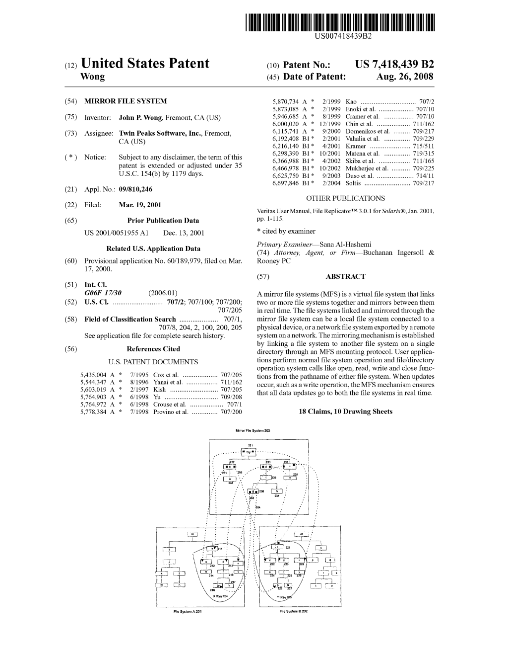C12) United States Patent (10) Patent No.: US 7,418,439 B2 Wong (45) Date of Patent: Aug