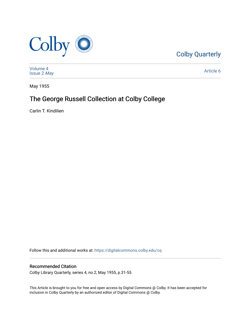 The George Russell Collection at Colby College