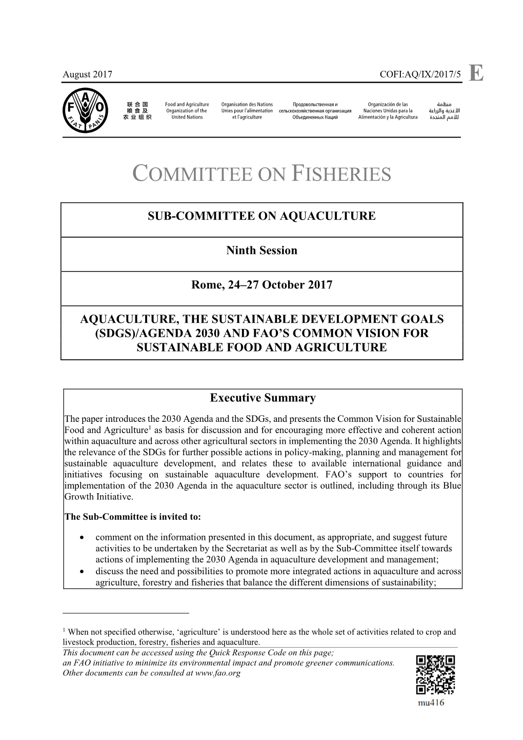 Committee on Fisheries