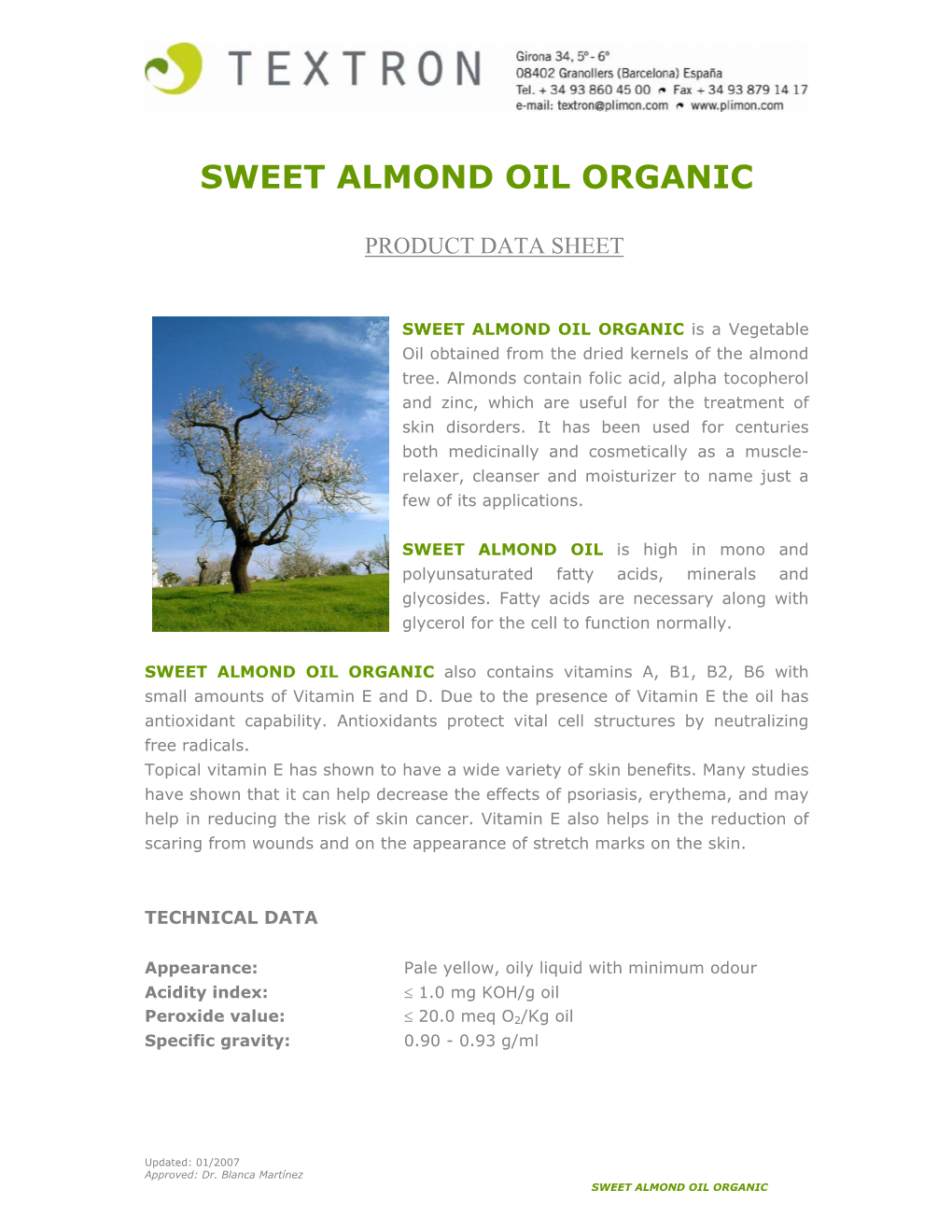 Sweet Almond Oil Organic