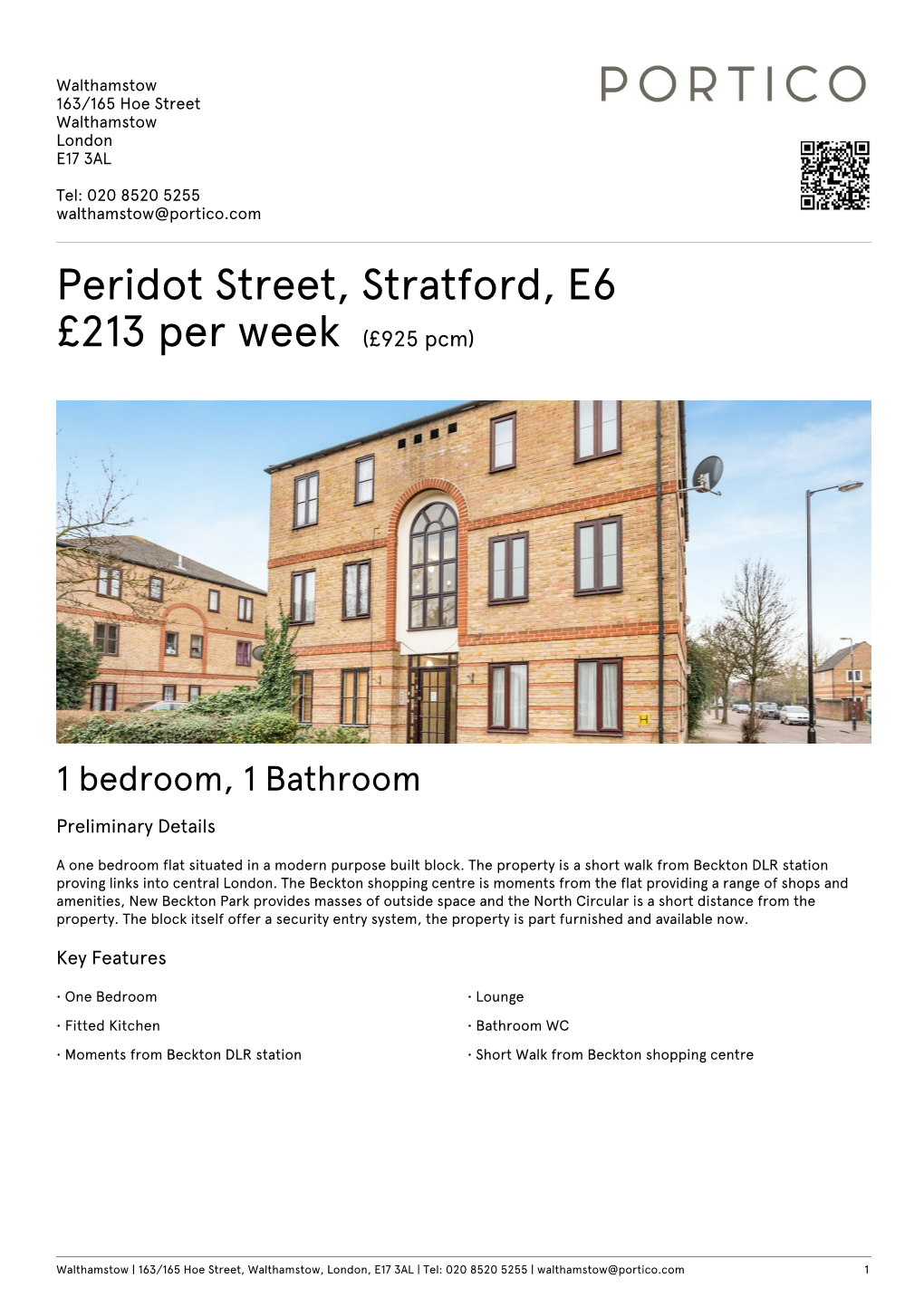 Peridot Street, Stratford, E6 £213 Per Week (£925 Pcm)