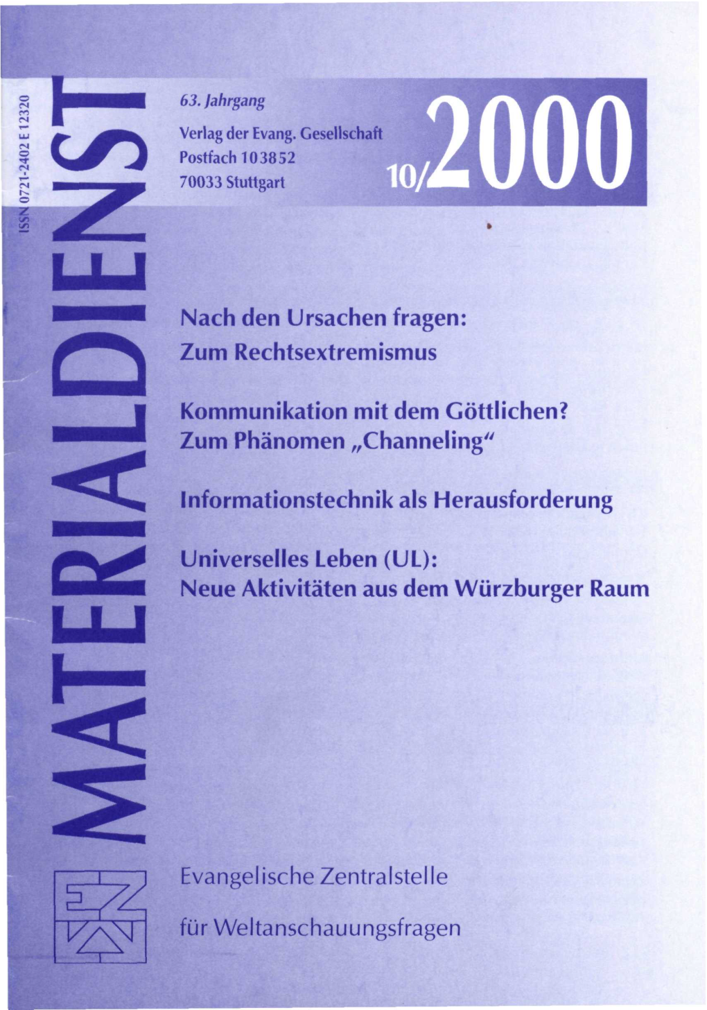 Materialdienst 10/2000