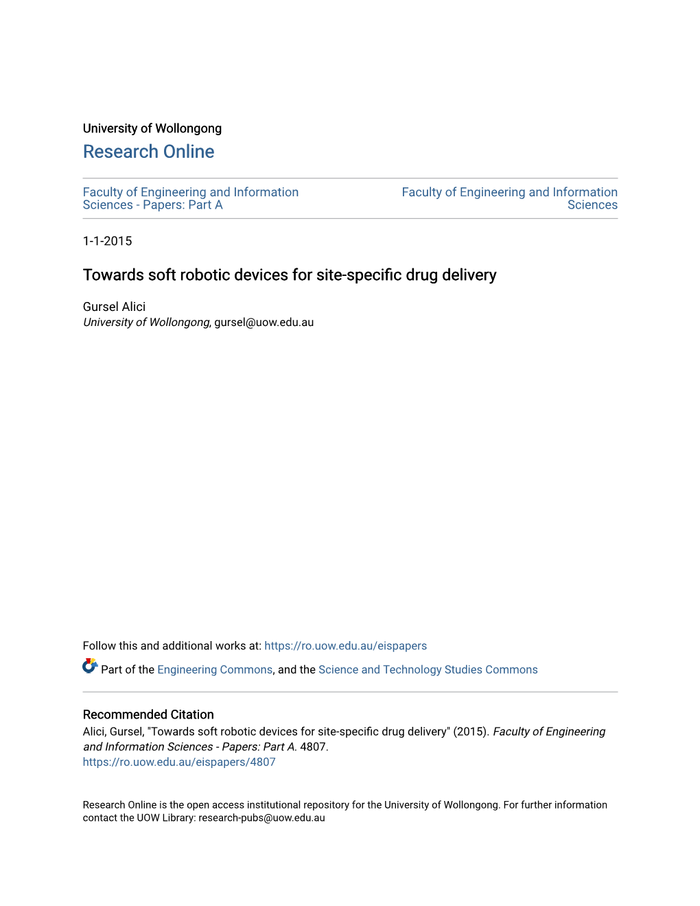 Towards Soft Robotic Devices for Site-Specific Drug Delivery