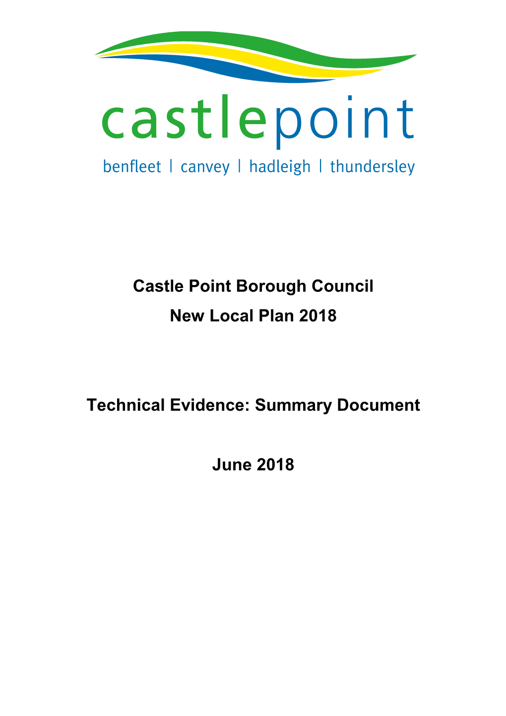 Castle Point Borough Council New Local Plan 2018 Technical Evidence
