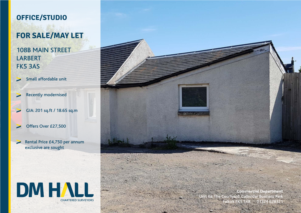 For Sale/May Let 108B Main Street Larbert Fk5 3As