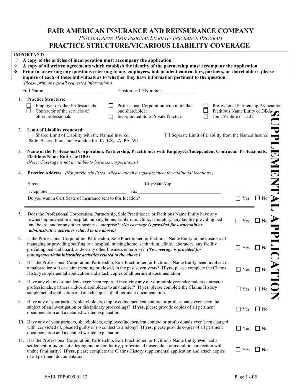 Vicarious Liability Supplemental Application (.Pdf)