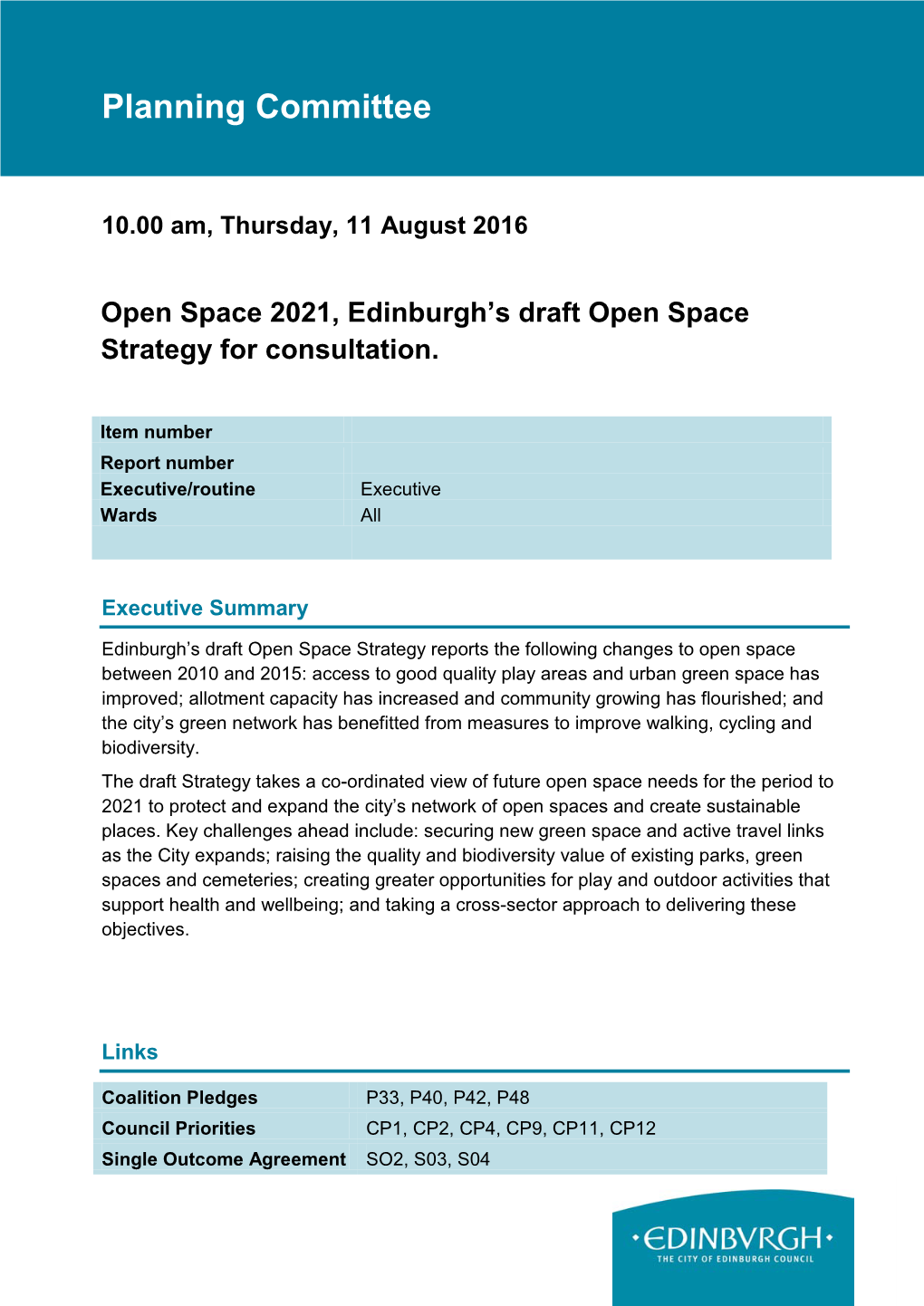 Open Space 2021, Edinburgh's Draft