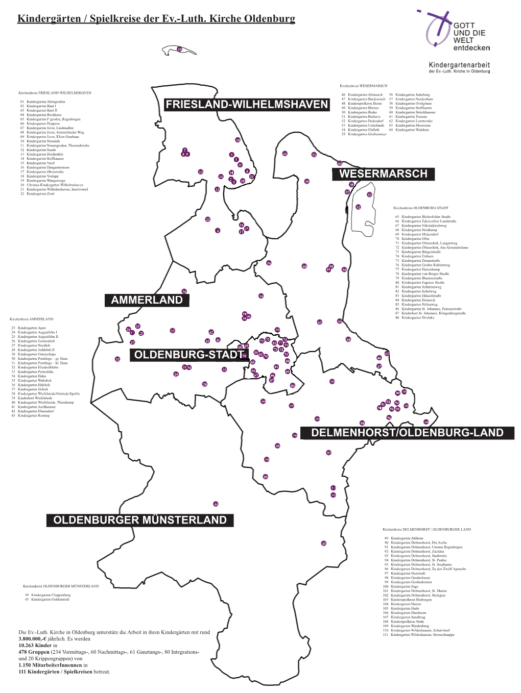 Kindergärten / Spielkreise Der Ev.-Luth. Kirche Oldenburg