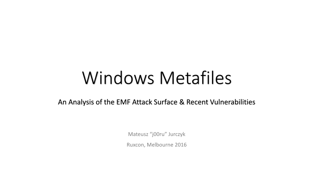 Windows Metafiles