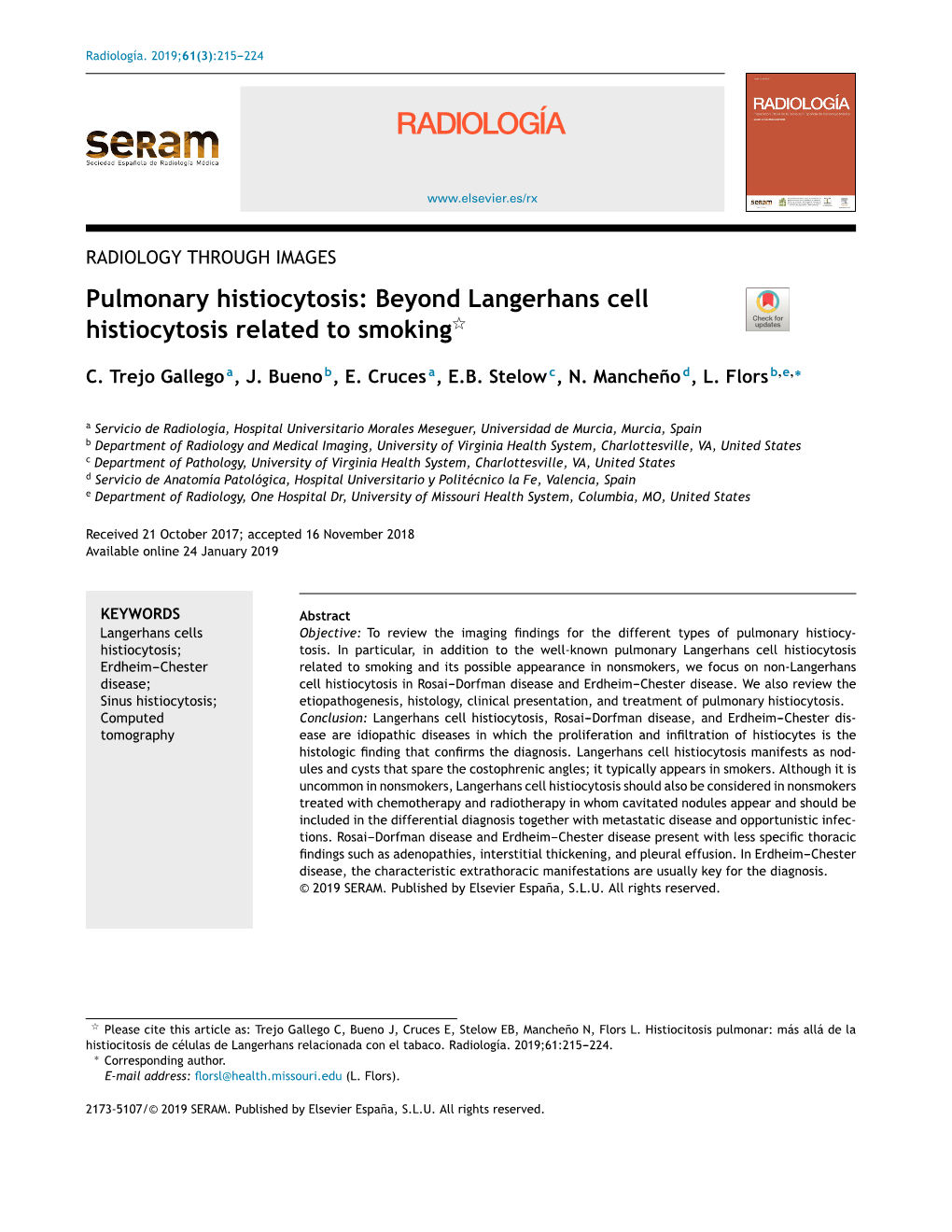 Beyond Langerhans Cell Histiocytosis Related to Smoking