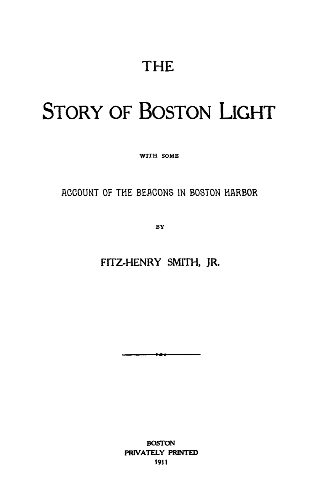 Story of Boston Light