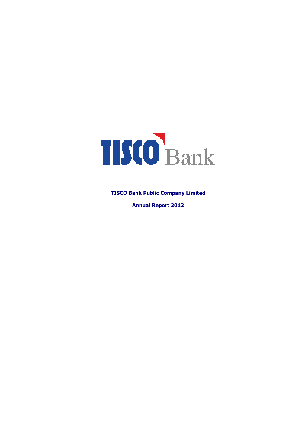 TISCO Bank Public Company Limited Annual Report 2012