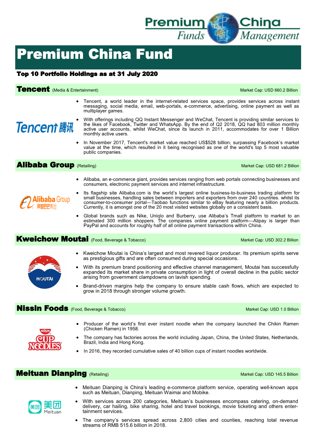 Premium China Funds Management