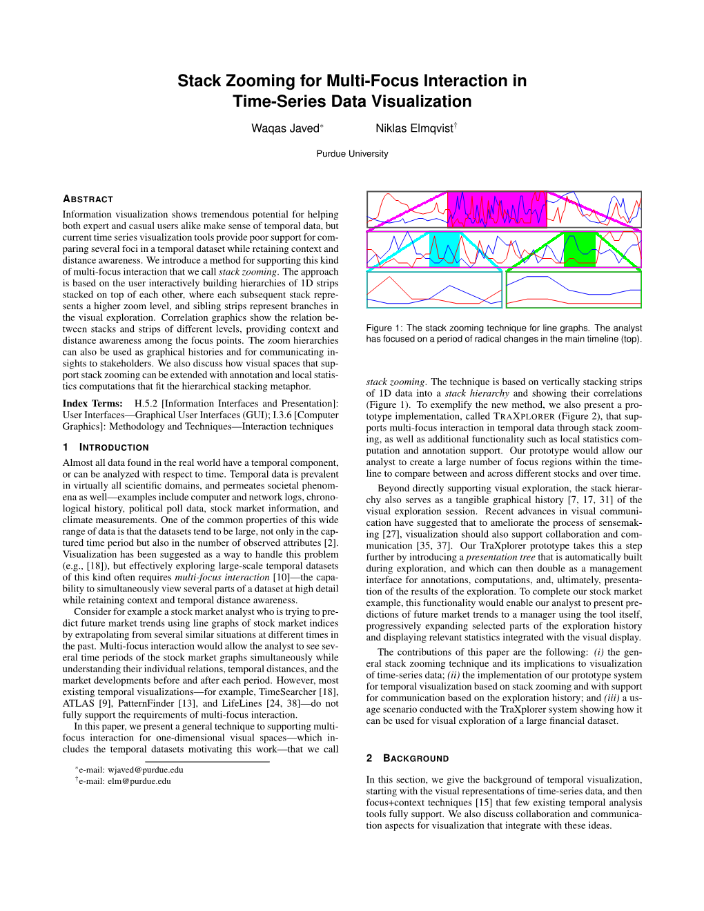 Stack Zooming for Multi-Focus Interaction in Time-Series Data Visualization