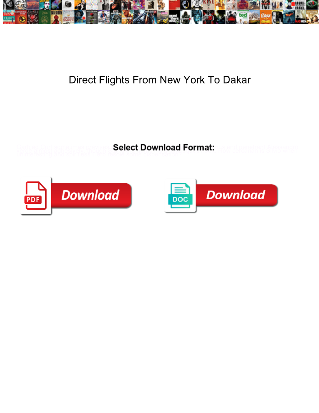 Direct Flights from New York to Dakar