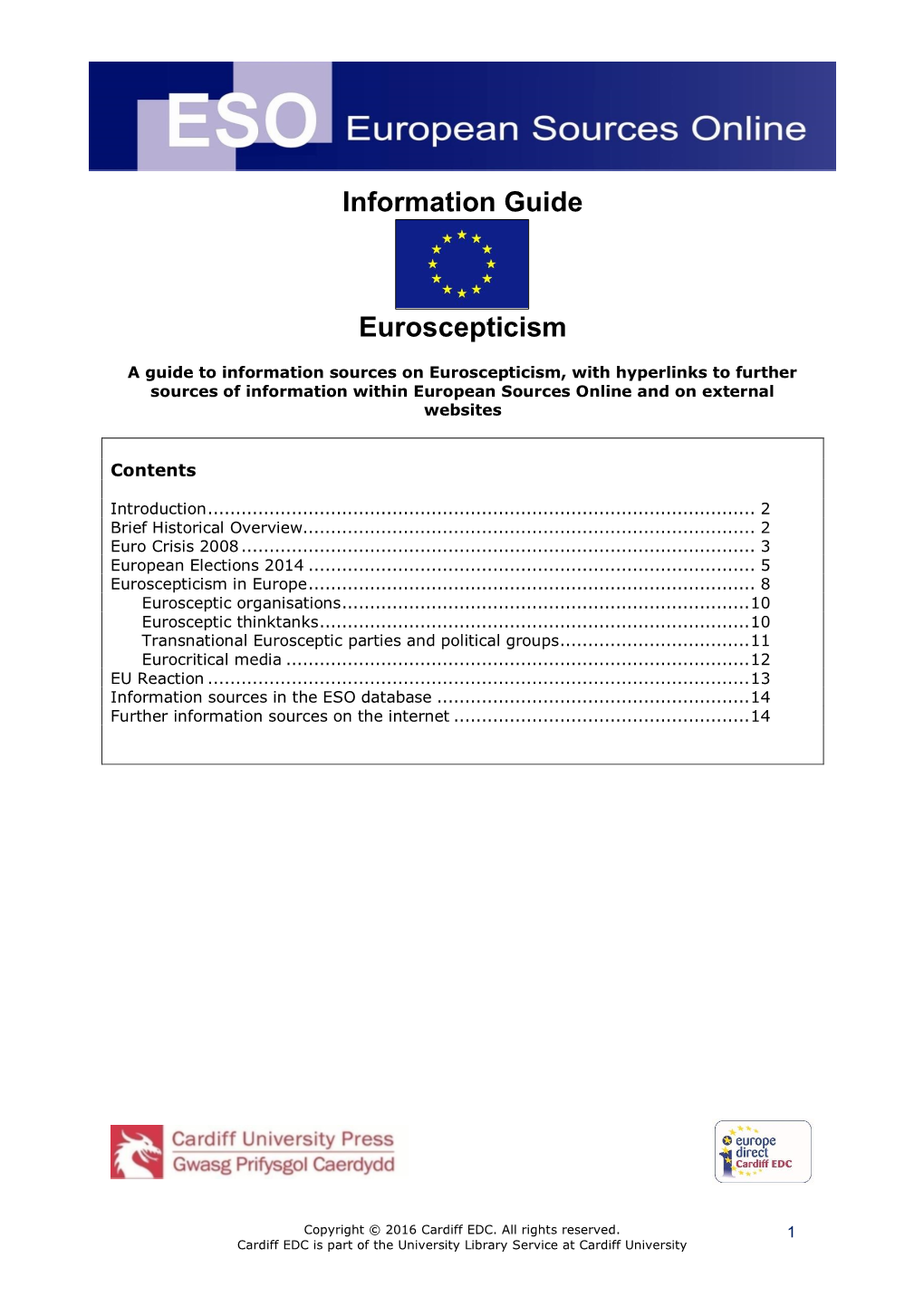 Information Guide Euroscepticism