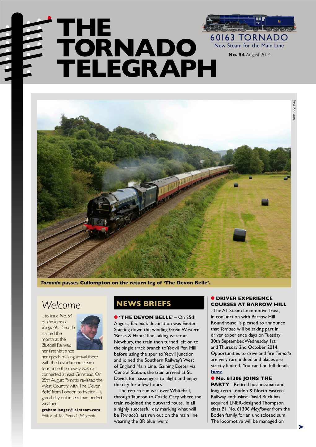 The Tornado Telegraph Be Tornado’S Last Run out on the Main Line Boden Family for an Undisclosed Sum