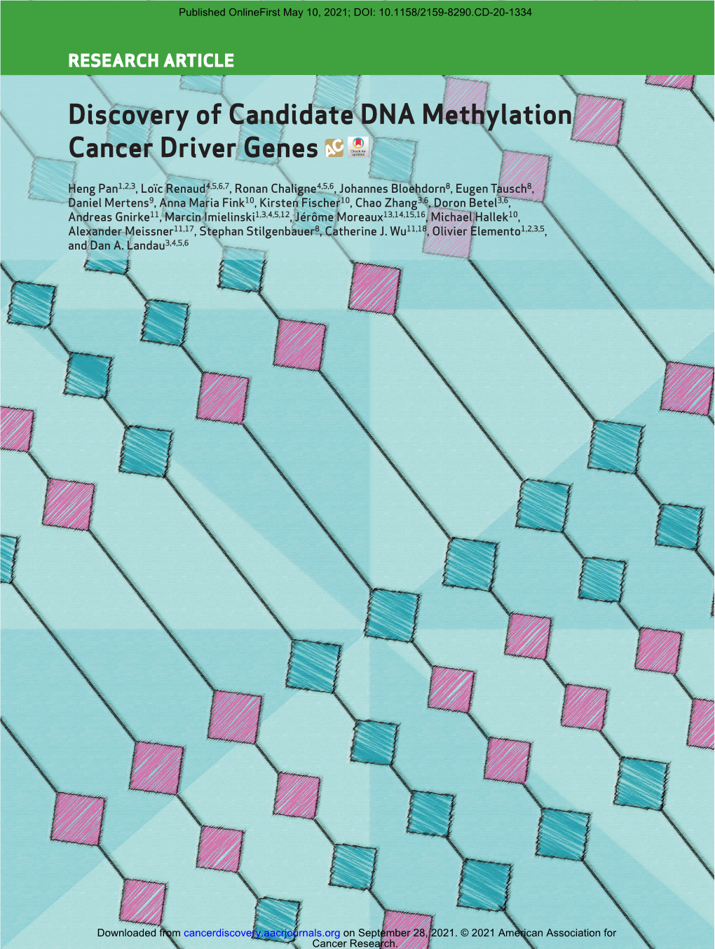 Discovery of Candidate DNA Methylation Cancer Driver Genes