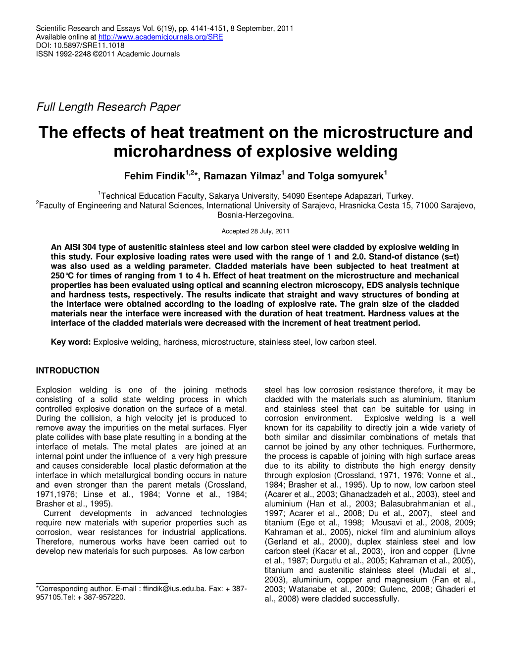 The Effects of Heat Treatment on the Microstructure and Microhardness of Explosive Welding